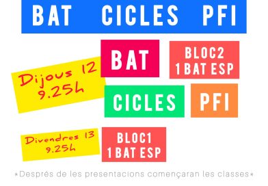 Presentacions BAT, CICLES I PFI