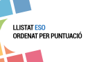 Llistat ESO ordenat per puntuació Llistat ESO ordenat per puntuació