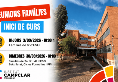 Reunions amb les famílies d’inici de curs 2026-2027 Reunions amb les famílies d’inici de curs 2026-2027